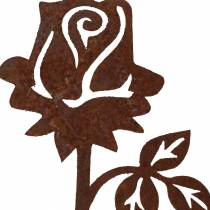 Metallitulppa ruusu ruosteinen metalli 20cm × 8cm 12kpl