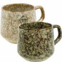 Kivitavaramuki kahvalla ruskea, beige 9,5cm 2kpl