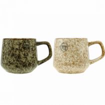 Kivitavaramuki kahvalla ruskea, beige 9,5cm 2kpl