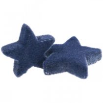 Joulusprinkit, tähdet, sininen Ø4/5cm 40p