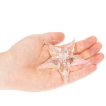 kohteita Koristeelliset tähtikoristeet, hohtavaa kirkasta akryyliä, joulukuusenkoristeet, 9 cm, 6 kpl