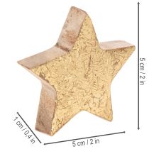 kohteita Koristeellinen kiiltävä tähti pöytäkoristeeseen, 5 cm, 9 kpl