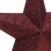 kohteita Koristeripustin glitter star Burgundy 21cm 2kpl