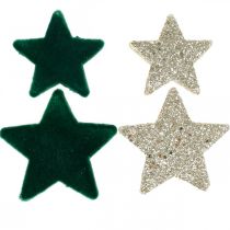 kohteita Star sprinkles sekoitus vihreää ja kultaa Joulu 4cm/5cm 40p