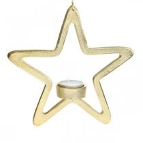 Deco Star roikkuva teekynttilänpidike metalli kultainen 20cm