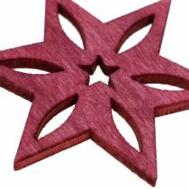 kohteita Hajakoristeinen tähti vaaleanpunainen, harmaa valikoima puuta 4cm 72p