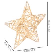 kohteita Koristeellinen tähtisetti langasta, kaksi kokoa, 10 cm, 12 palaa