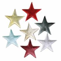 kohteita Deco-tähdet eri värejä matta 4cm 12kpl