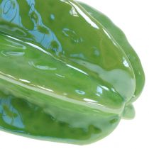 kohteita Star Fruit Carambola Keraaminen Koriste 10 cm Vihreä 3-osainen Setti