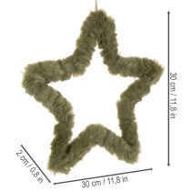 kohteita Riippuva tähti, tekoturkis, oviin ja ikkunoihin, 30 cm, 3 kpl