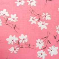 Koristeelliset kangas kukat vaaleanpunaiset 30cm x 3m