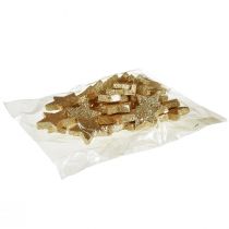 kohteita Scatter tähdet vaalea kultainen kiille 4-5cm 40kpl