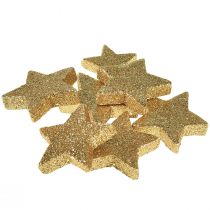 kohteita Scatter tähdet vaalea kultainen kiille 4-5cm 40kpl