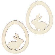 kohteita Pääsiäiskoristeet askarteluun, kananmuna, luonnonpuu, 4 cm, 72 kpl
