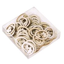 kohteita Pääsiäiskoristeet askarteluun, kananmuna, luonnonpuu, 4 cm, 72 kpl