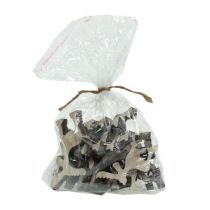 kohteita Scatter sisustus puinen hirvi, pöytäkoristeet, Adventti kalkittu 30 kpl