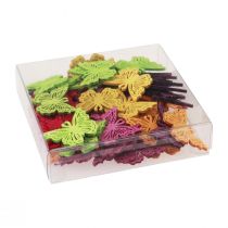 kohteita Scatter-koriste perhonen puinen pöytäkoristejousi 4×3cm 72 kpl