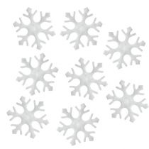 Scatter koristelu lumihiutaleet valkoiset 3,5cm 120p