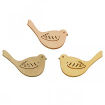 kohteita Scatter koriste lintu koristelu puu jousi keltainen/beige/oranssi Ø4cm 72 kpl