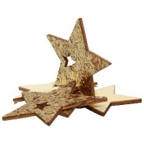 kohteita Scatter koristeet Joulupuiset tähdet luonto kulta glitter 5cm 72p