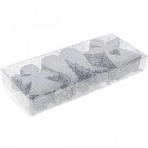 kohteita Scatter koristeet Joulu enkeli koristeet hopea glitter H8cm 24 kpl