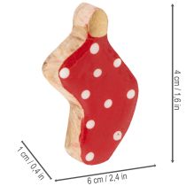 kohteita Pilkulliset sukat, joulupöytäkoriste, 6 cm, 8 kpl