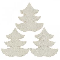 kohteita Scatter koristeet Joulukuusi valkoinen glitter 4cm 72p