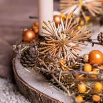 Straw Stars Glitter Gold Set Joulukoristeet Ø8cm 24kpl
