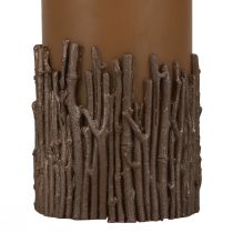 kohteita Pilari kynttilän oksat koriste kynttilä ruskea karamelli 150/70mm 1kpl
