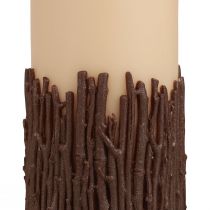 kohteita Pilari kynttilän oksat koristekynttilä rustiikki beige 150/70mm 1kpl
