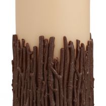 kohteita Pilari kynttilän oksat koristekynttilä rustiikki beige 150/70mm 1 kpl