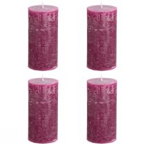 kohteita Pilarikynttilät yksiväriset Marjakynttilät purppura 50×100cm 4 kpl