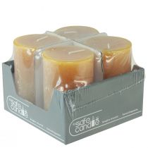 kohteita Adventtikynttilät, keltaiset rustiikkiset, 70/110 mm, 4 kpl - yksiväriset pylväskynttilät tunnelmallisiin joulukoristeisiin