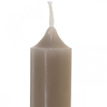 Pilarikynttilät harmaat lyhyet kynttilät Ø2,2cm K11cm 6kpl