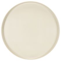 kohteita Pyöreä koristeellinen tarjotin kermanvärisenä, 30 cm, telineellä pöytäkoristeeseen