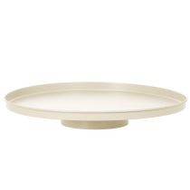 kohteita Koristeellinen metallinen kukkalautanen, pyöreä, 41 cm, pöytäasennus