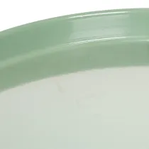 kohteita Pyöreä vihreä koristelautanen jalustalla pöytäasetelmaan, 30 cm