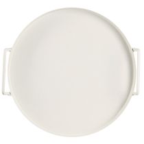 kohteita Tarjotin käytännöllisillä kahvoilla, vintage-tyyli, monipuolisiin sisustusideoihin kukilla ja luonnonmateriaaleilla, 30 cm