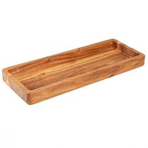 kohteita Suorakaiteen muotoinen tarjotin öljytystä akaasiapuusta 40x15x4cm