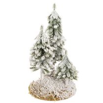 kohteita Lumipeitteiset kuuset, keinotekoinen talvimaisema joulukylään ja pöytäkoristeeseen, 29 cm