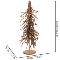kohteita Pajunoksista tehty koristepuu puisella jalustalla, 68 cm