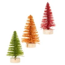 kohteita Miniatyyri keinotekoinen joulukuusi pöytäkoristeeseen, 12 cm, 6 kpl