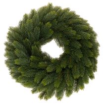 kohteita Keinotekoinen kuusenoksaseppele, vihreä, pyöreä, 50 cm