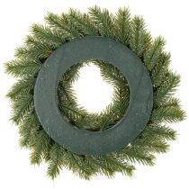 kohteita Keinotekoinen kuusenoksaseppele käpyillä oveen tai pöytään, 30 cm