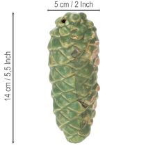 kohteita Keraamiset käpyjä, pöytäkoriste, syksy, 14 cm, 3 kpl