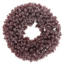 Mäntykartioseppele Ø25cm Burgundy jäätä