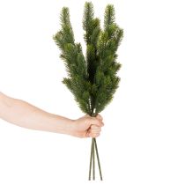 kohteita Keinotekoinen kuusenoksa, koristeellinen oksa, keinotekoinen joulukoriste, 65 cm, 3 kpl