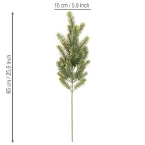 kohteita Keinotekoinen kuusenoksa, koristeellinen oksa, keinotekoinen joulukoriste, 65 cm, 3 kpl