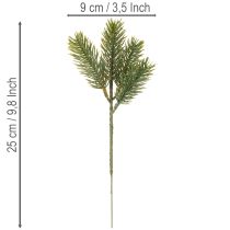 kohteita Keinotekoinen vihreä kuusenoksa talvikoristeisiin, 25 cm, 24 kpl
