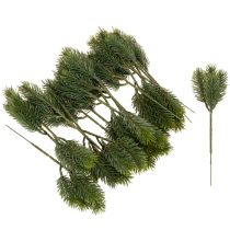 kohteita Keinotekoinen vihreä kuusenoksa talvikoristeisiin, 25 cm, 24 kpl